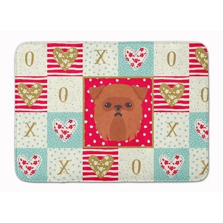 Carolines Treasures 19 x 27 in. Brussels Griffon Love Machine Washable Memory Foam Mat CK5188RUG